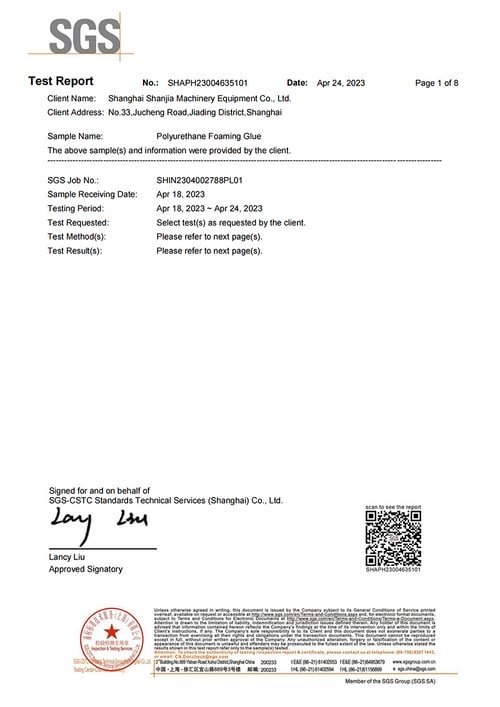 Informe de prueba de SGS